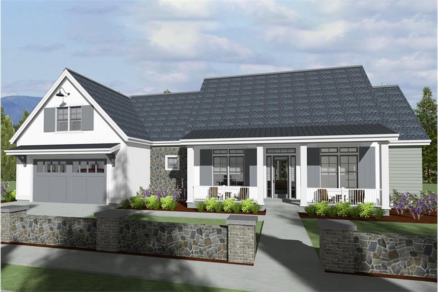 Front View of this 3-Bedroom, 2576 Sq Ft Plan - 194-1020