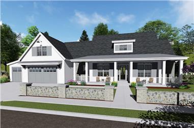 3-Bedroom, 2593 Sq Ft Transitional House - Plan #194-1022 - Front Exterior