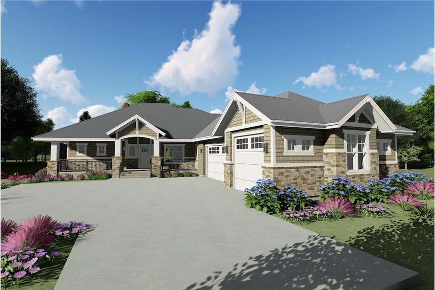2-Bedroom, 2366 Sq Ft Country Home – Plan #194-1025 - Main Exterior