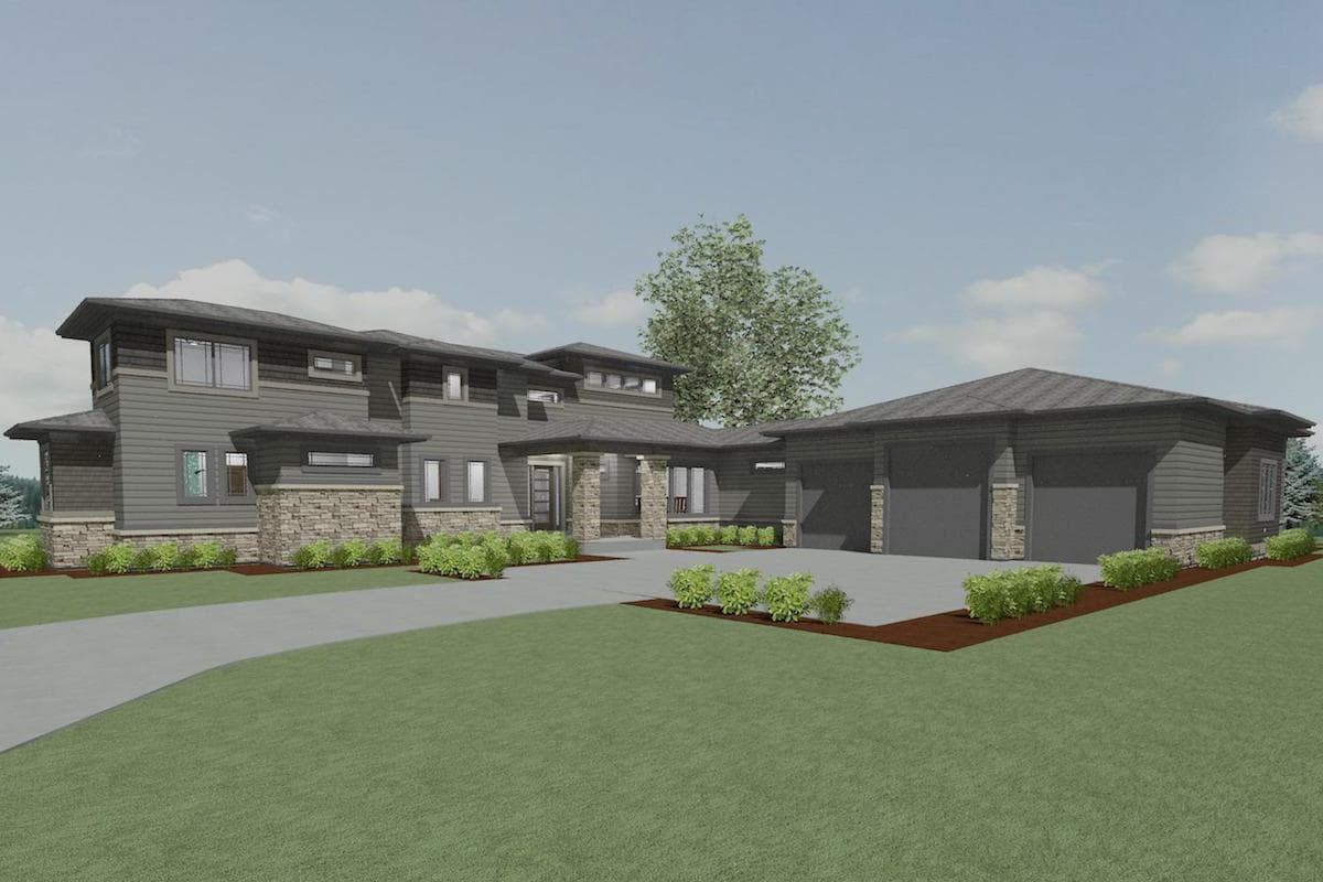 Front View of this 5-Bedroom, 3447 Sq Ft Plan - 194-1026