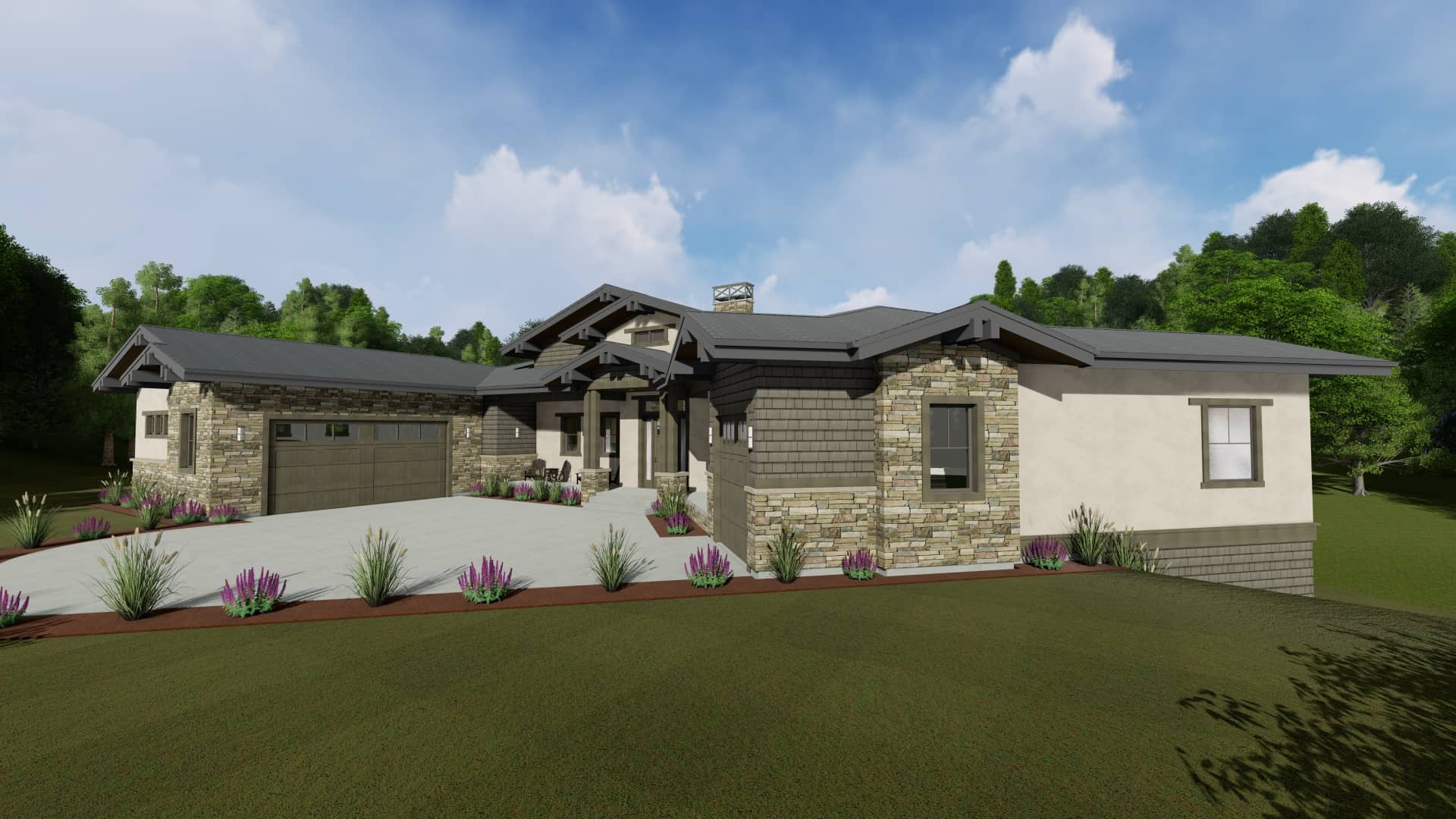 Side View of this 2-Bedroom, 2659 Sq Ft Plan - 194-1045