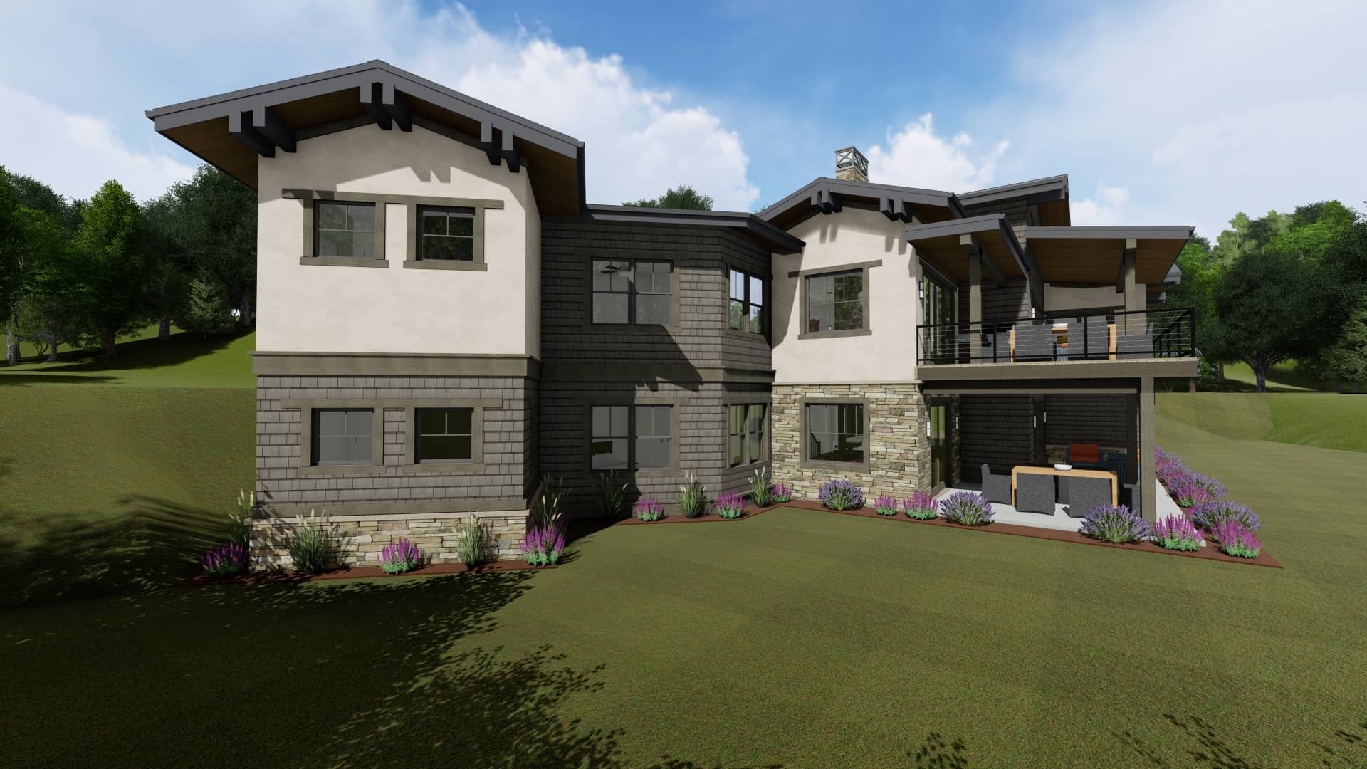 Side View of this 2-Bedroom, 2659 Sq Ft Plan - 194-1045