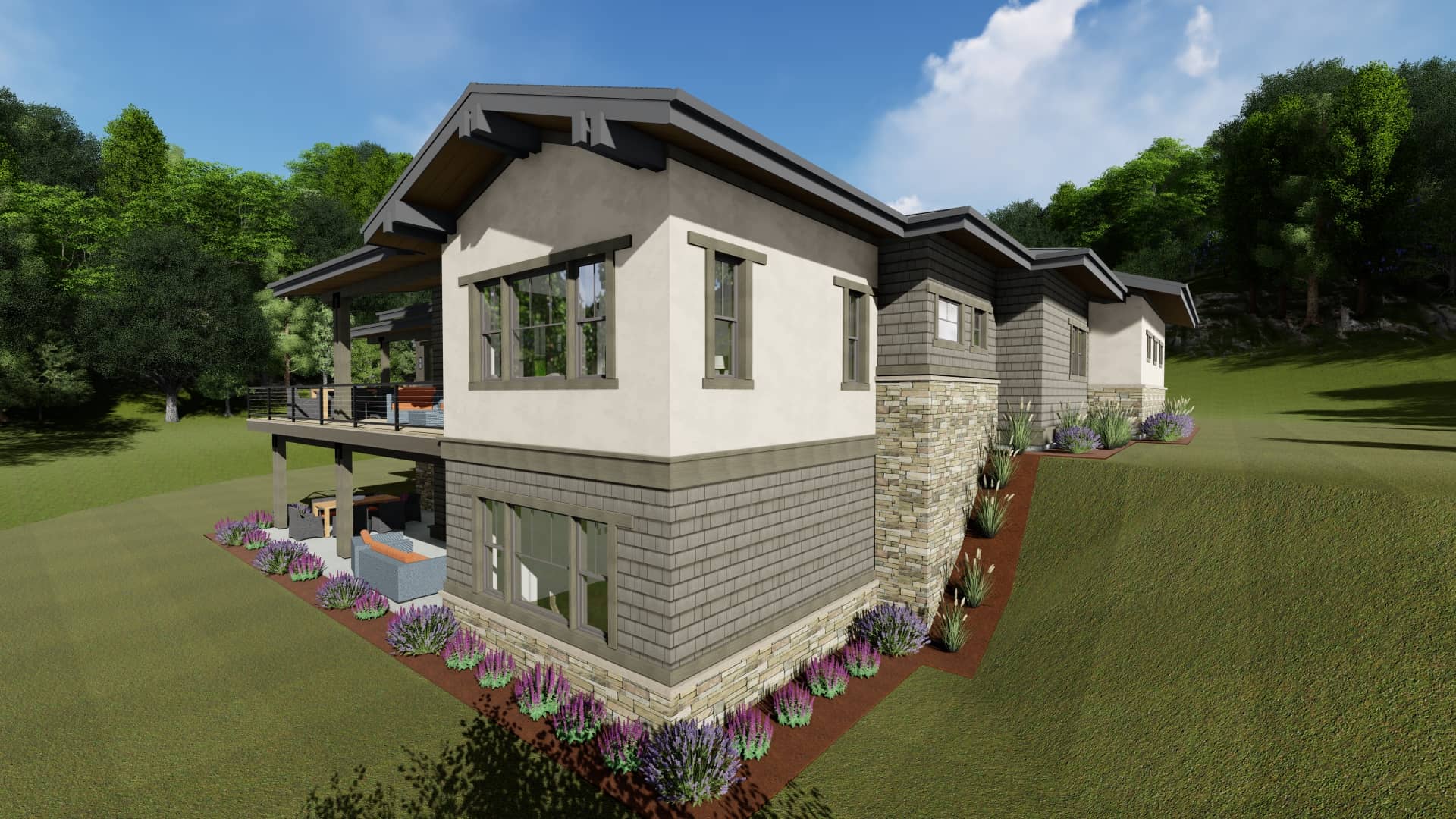 Side View of this 2-Bedroom, 2659 Sq Ft Plan - 194-1045