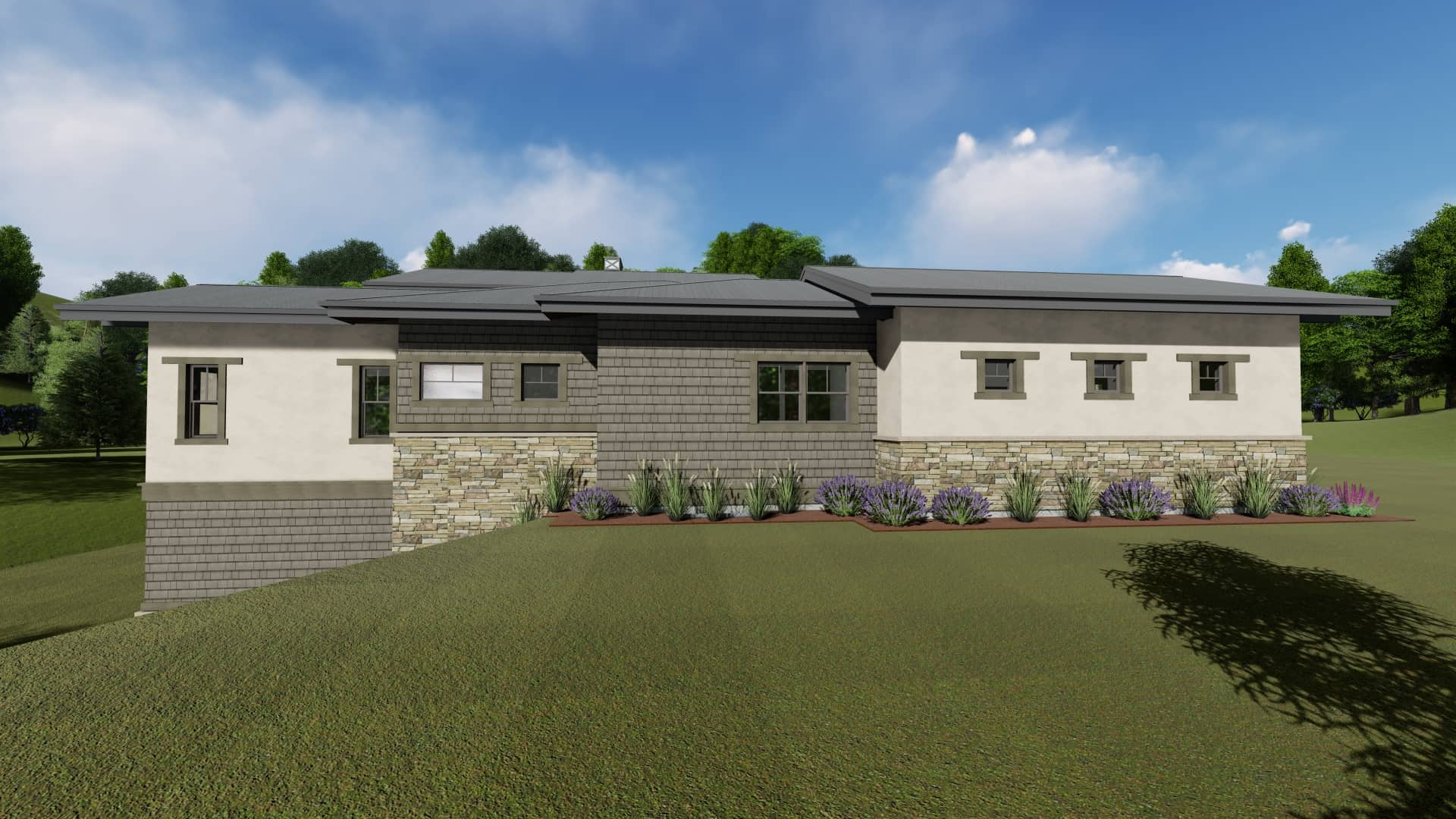 Side View of this 2-Bedroom, 2659 Sq Ft Plan - 194-1045