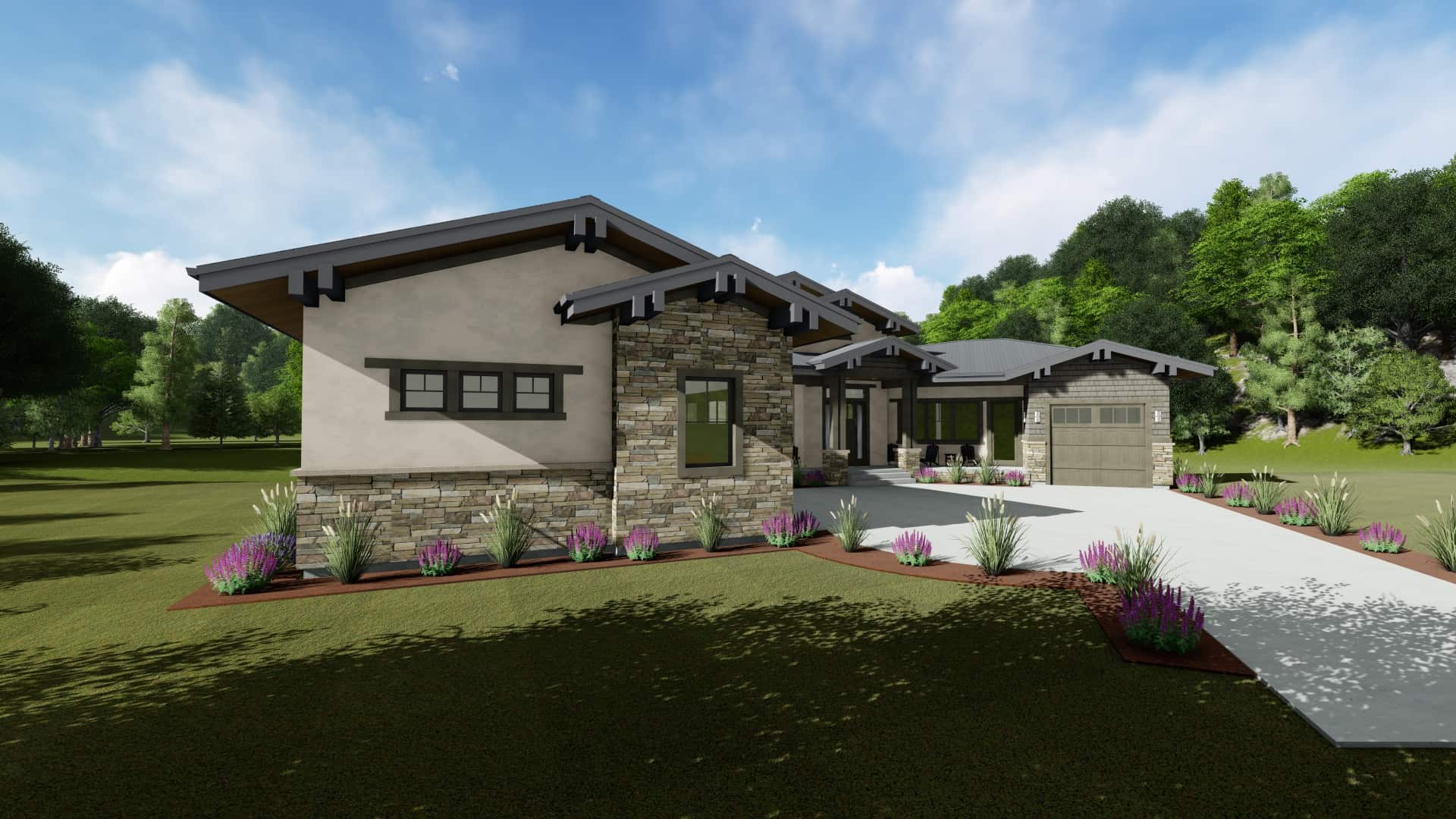 Side View of this 2-Bedroom, 2659 Sq Ft Plan - 194-1045