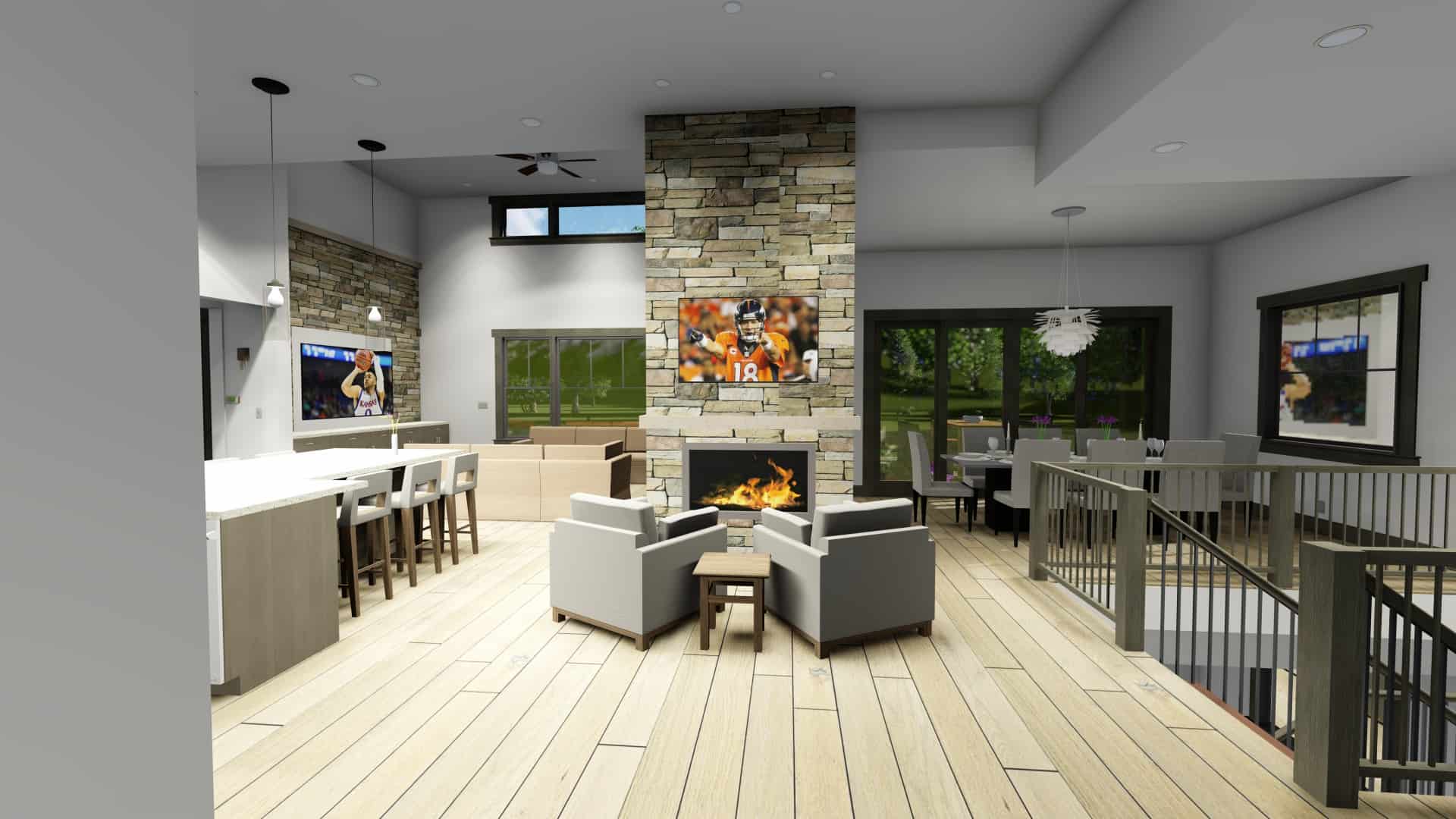 Hearth Room of this 2-Bedroom, 2659 Sq Ft Plan - 194-1045