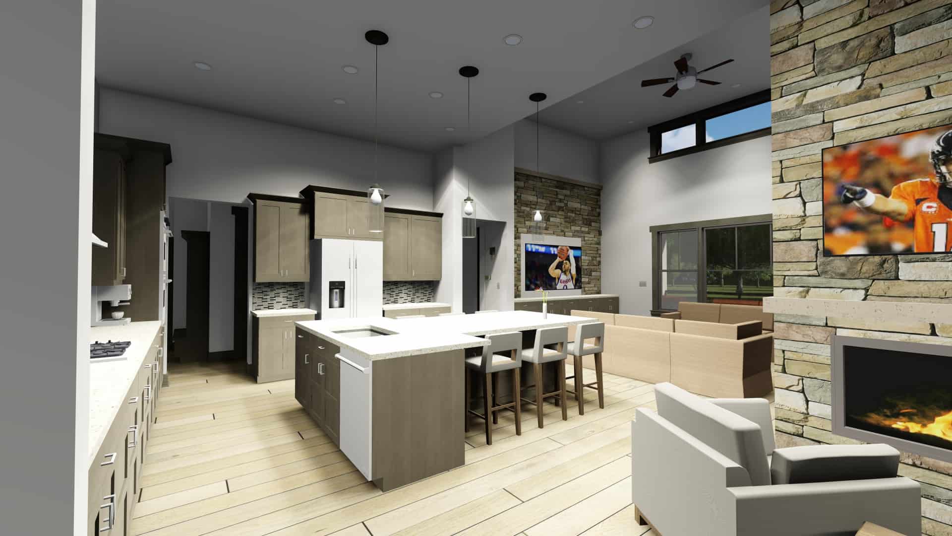 Kitchen of this 2-Bedroom, 2659 Sq Ft Plan - 194-1045