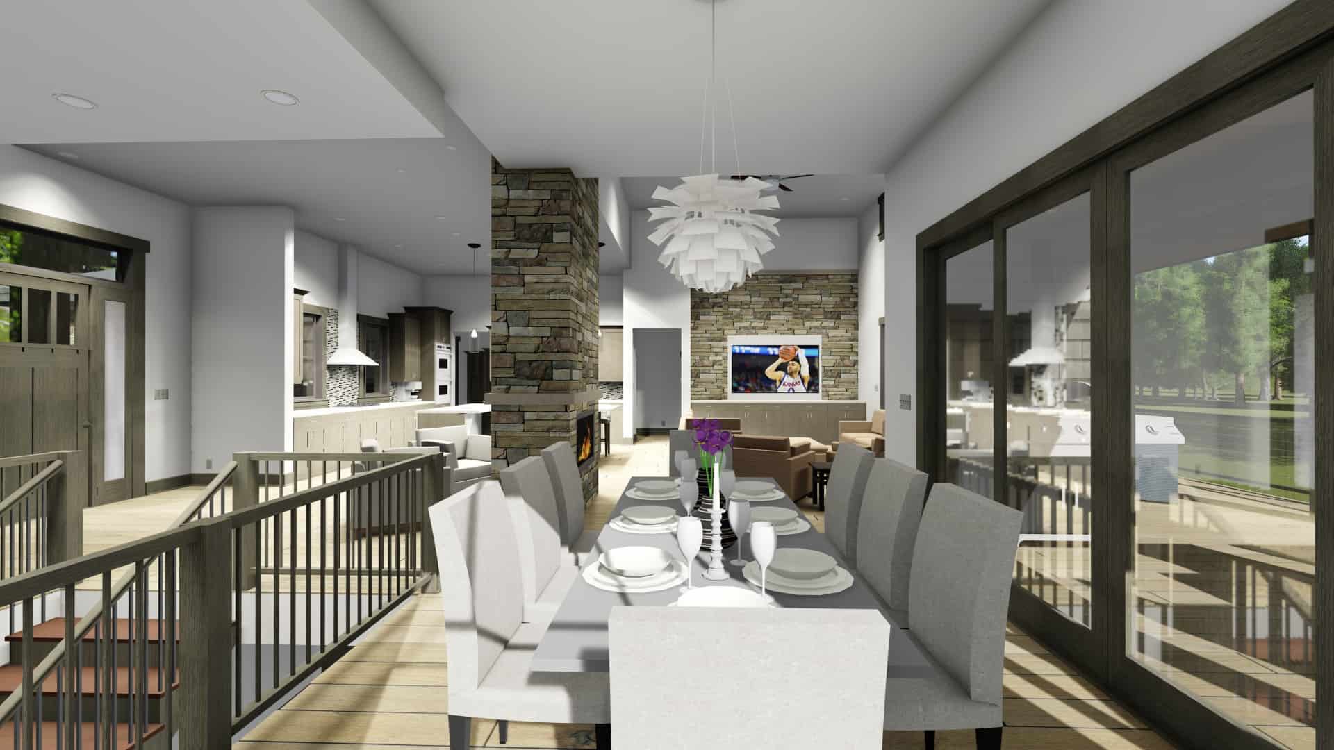 Dining Room of this 2-Bedroom, 2659 Sq Ft Plan - 194-1045