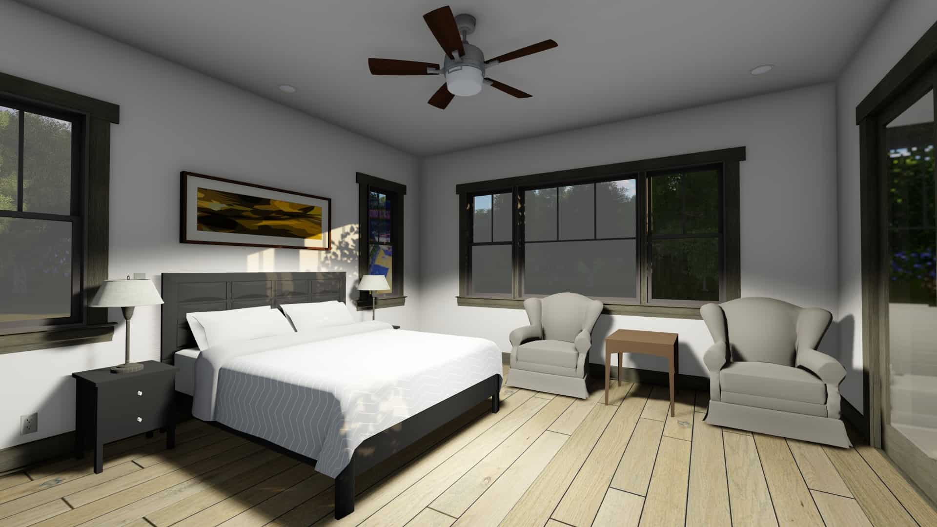 Master Bedroom of this 2-Bedroom, 2659 Sq Ft Plan - 194-1045