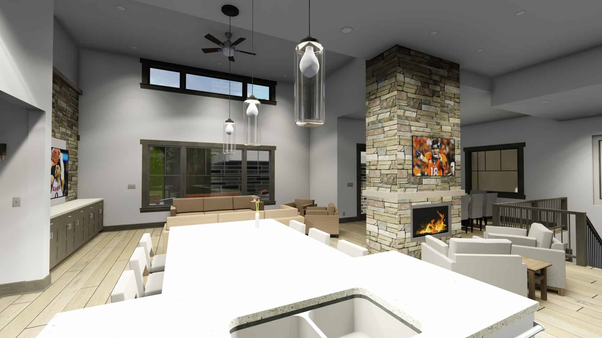 Great Room of this 2-Bedroom, 2659 Sq Ft Plan - 194-1045