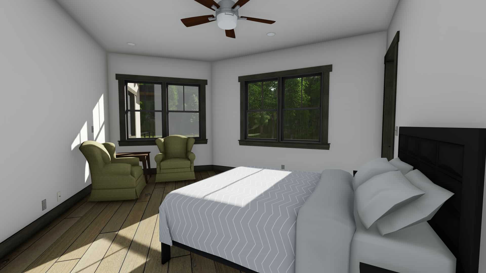Master Bedroom of this 2-Bedroom, 2659 Sq Ft Plan - 194-1045