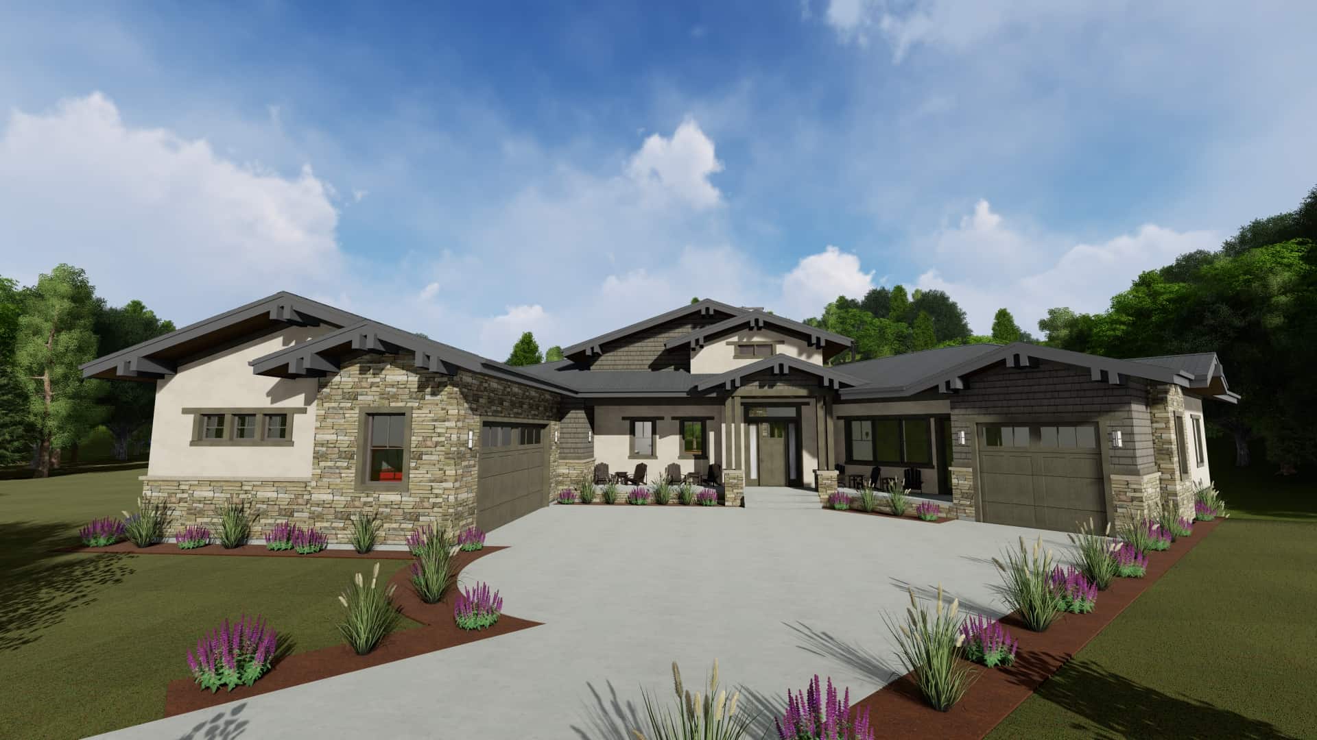 Ranch home (ThePlanCollection: Plan #194-1045)