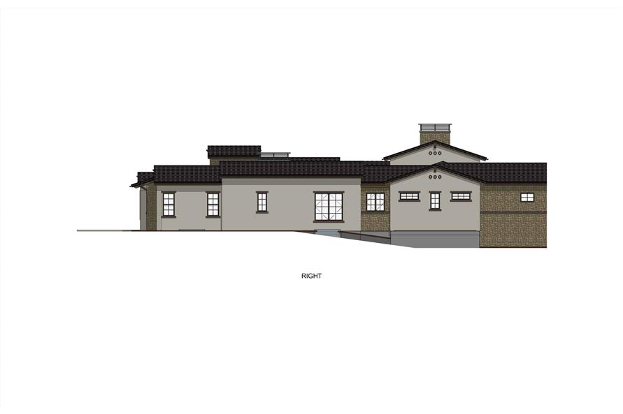 Home Plan Right Elevation of this 3-Bedroom,2770 Sq Ft Plan -194-1046