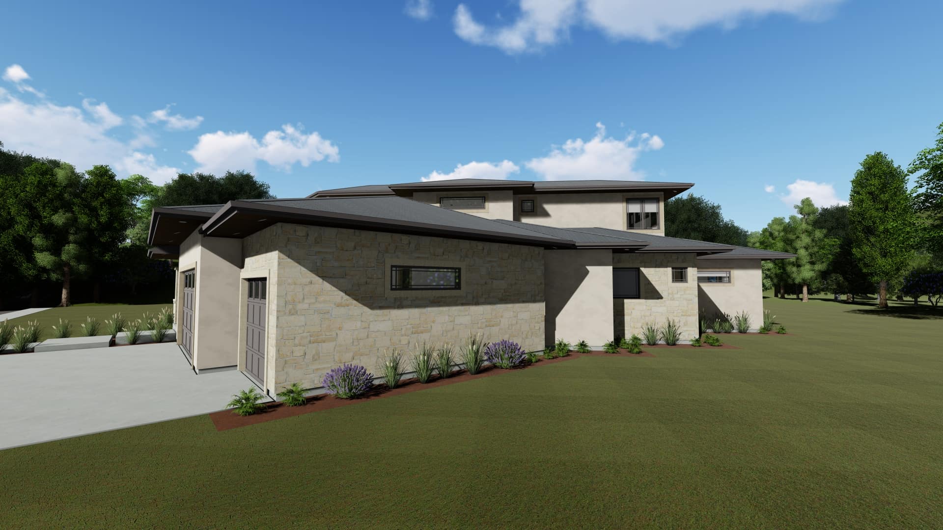 Side View of this 3-Bedroom, 3125 Sq Ft Plan - 194-1047