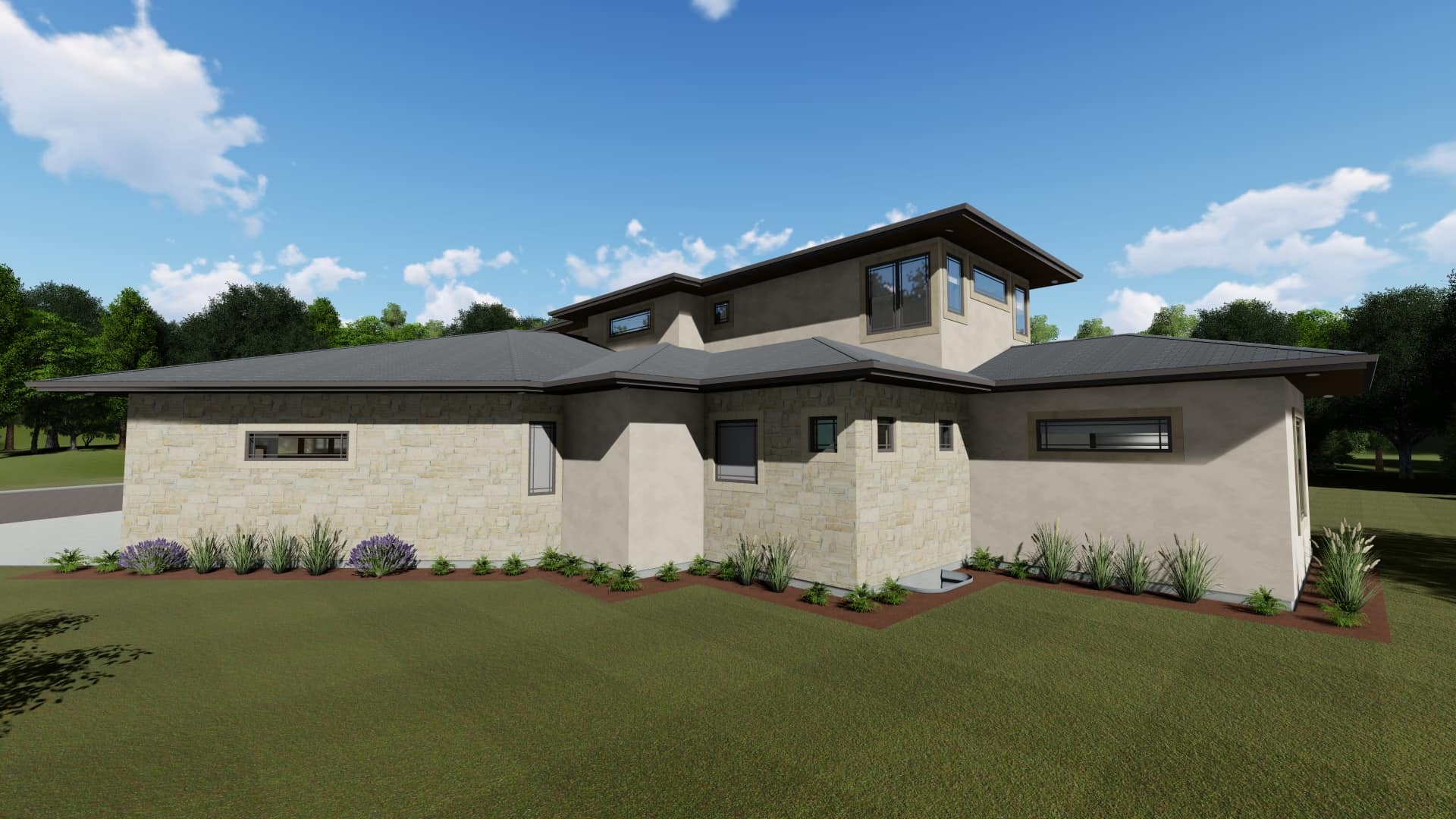 Side View of this 3-Bedroom, 3125 Sq Ft Plan - 194-1047