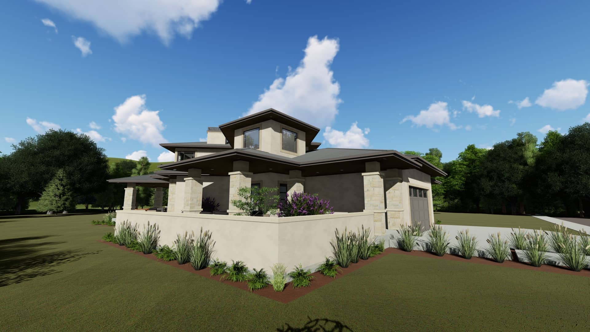 Side View of this 3-Bedroom, 3125 Sq Ft Plan - 194-1047