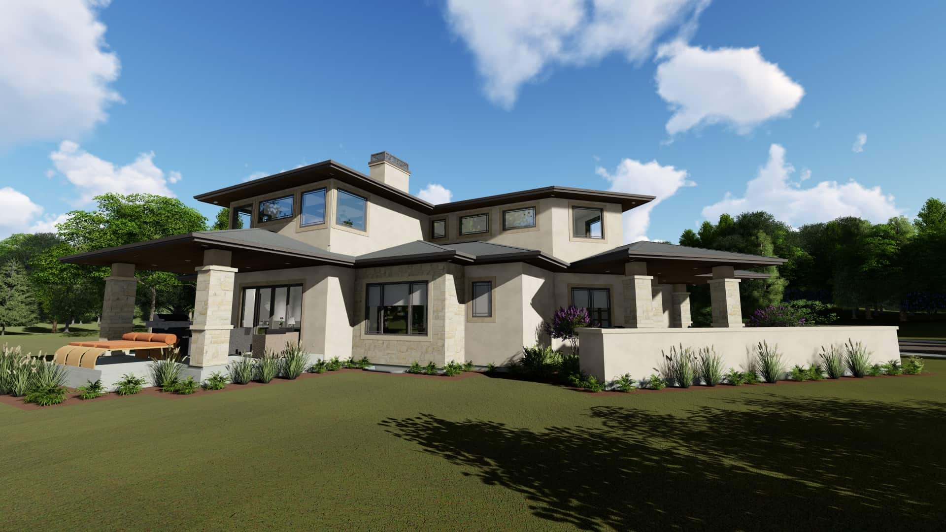 Side View of this 3-Bedroom, 3125 Sq Ft Plan - 194-1047