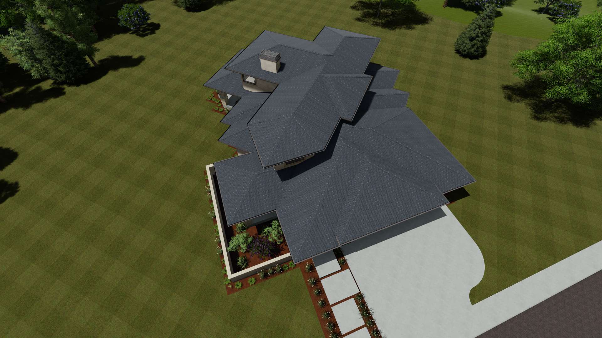 Aerial View of this 3-Bedroom, 3125 Sq Ft Plan - 194-1047