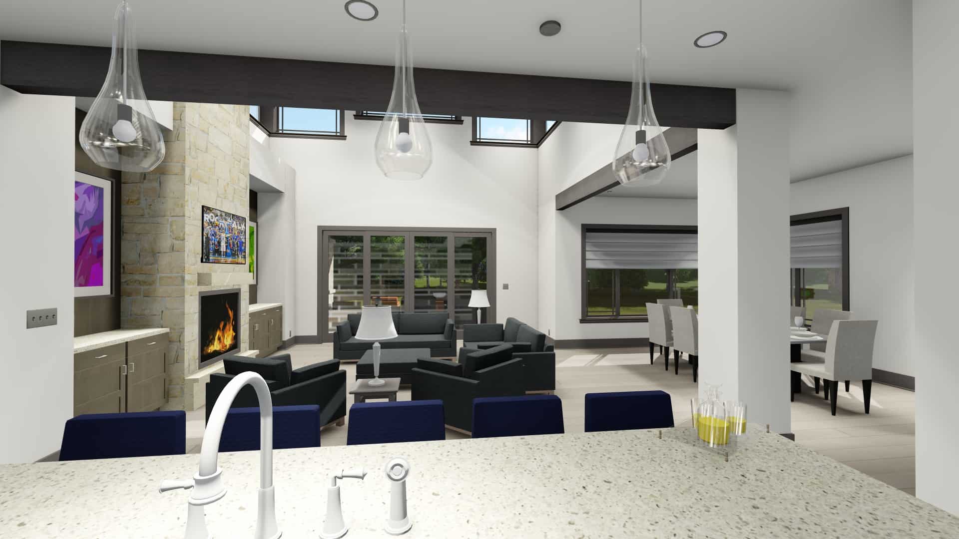 Aerial View of this 3-Bedroom, 3125 Sq Ft Plan - 194-1047