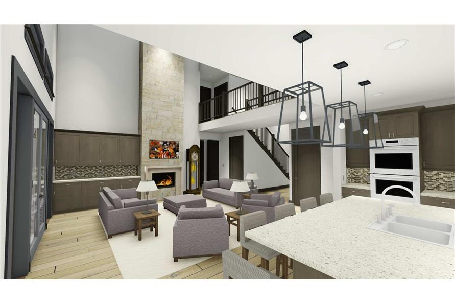 Great Room of this 5-Bedroom, 3117 Sq Ft Plan - 194-1048