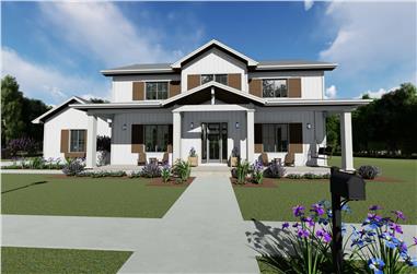 5-Bedroom, 3117 Sq Ft Farmhouse House - Plan #194-1048 - Front Exterior