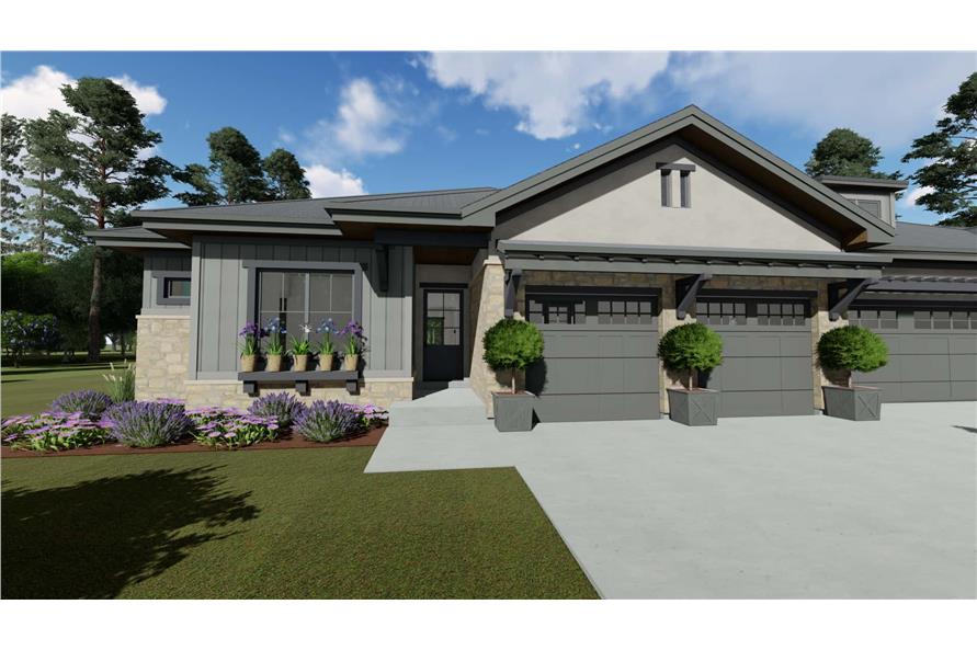 Front View of this 4-Bedroom,3582 Sq Ft Plan -3582