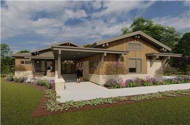 4-Bedroom, 5092 Sq Ft Ranch Home Plan - 194-1059 - Main Exterior
