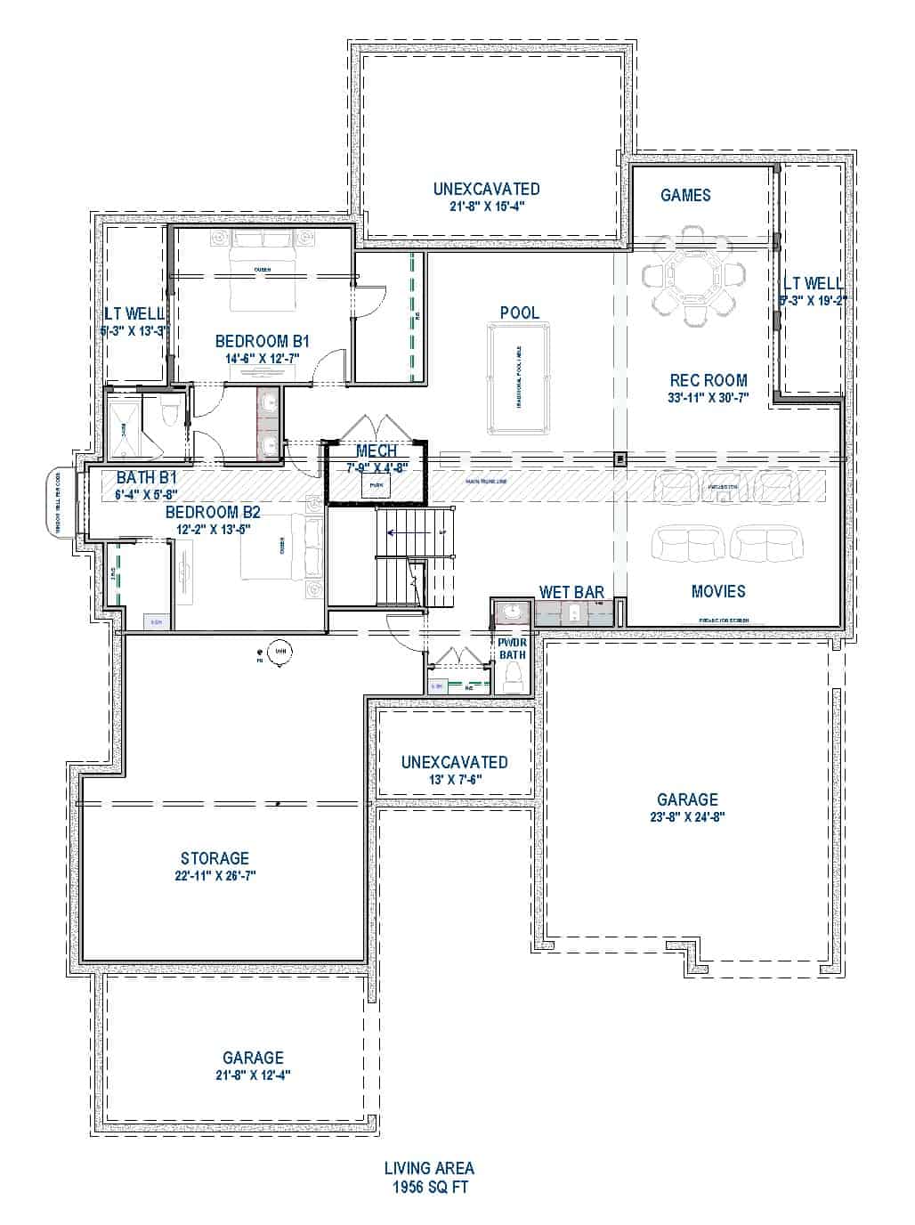 Contemporary House Plan - 5 Bedrms, 3.5 Baths - 4576 Sq Ft - #194-1060