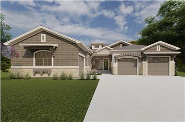 5-Bedroom, 4576 Sq Ft Contemporary House Plan - 194-1060 - Front Exterior