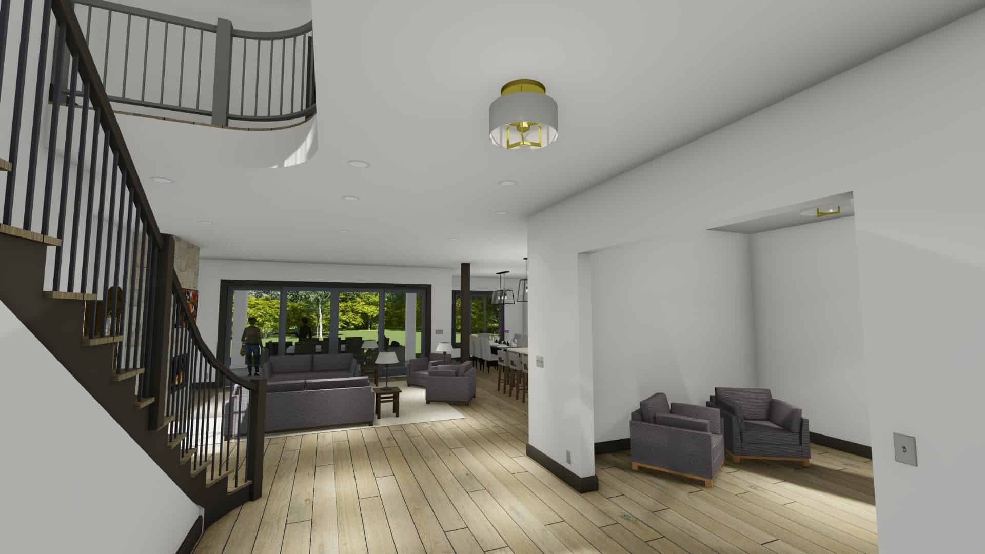 Living Room of this 3-Bedroom, 4377 Sq Ft Plan - 194-1066