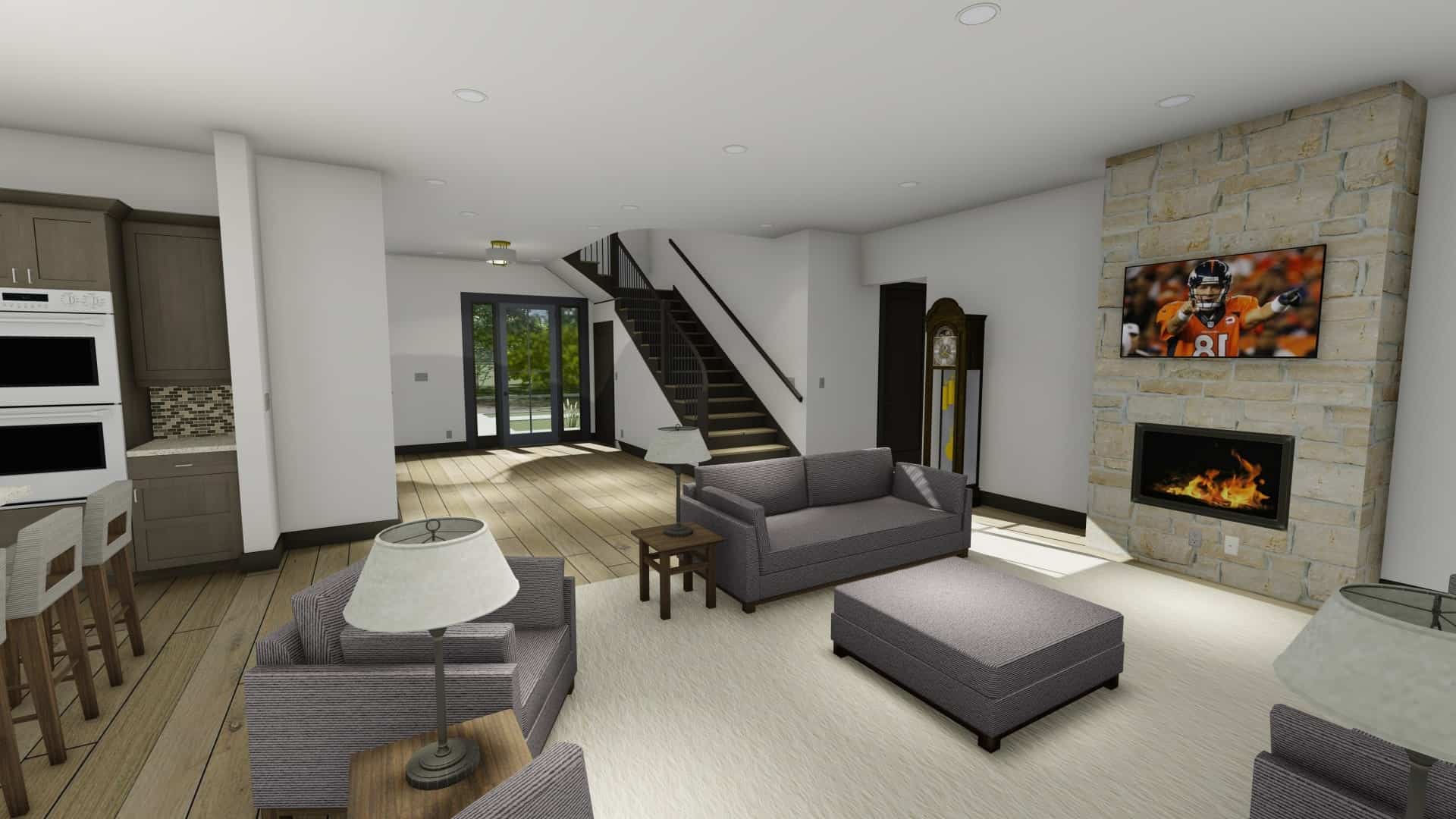 Living Room of this 3-Bedroom, 4377 Sq Ft Plan - 194-1066