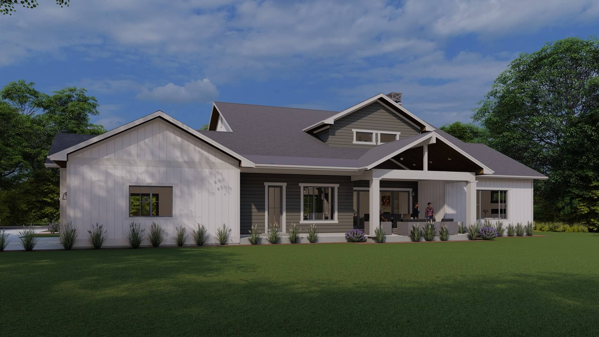 Rear View of this 3-Bedroom, 4377 Sq Ft Plan - 194-1066