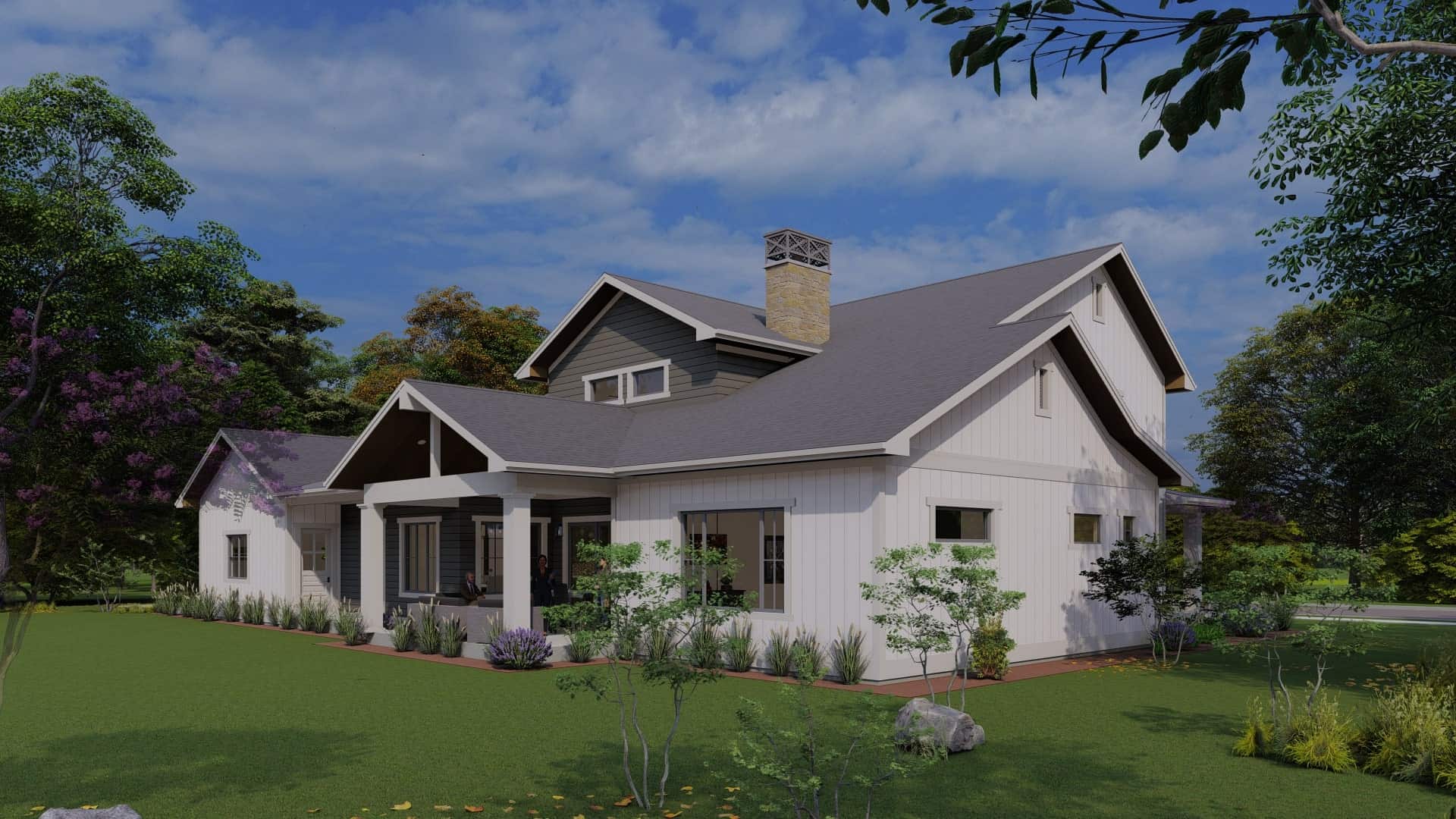 Side View of this 3-Bedroom, 4377 Sq Ft Plan - 194-1066