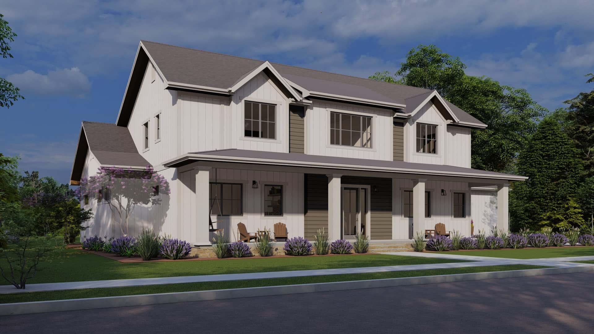 Front View of this 3-Bedroom, 4377 Sq Ft Plan - 194-1066