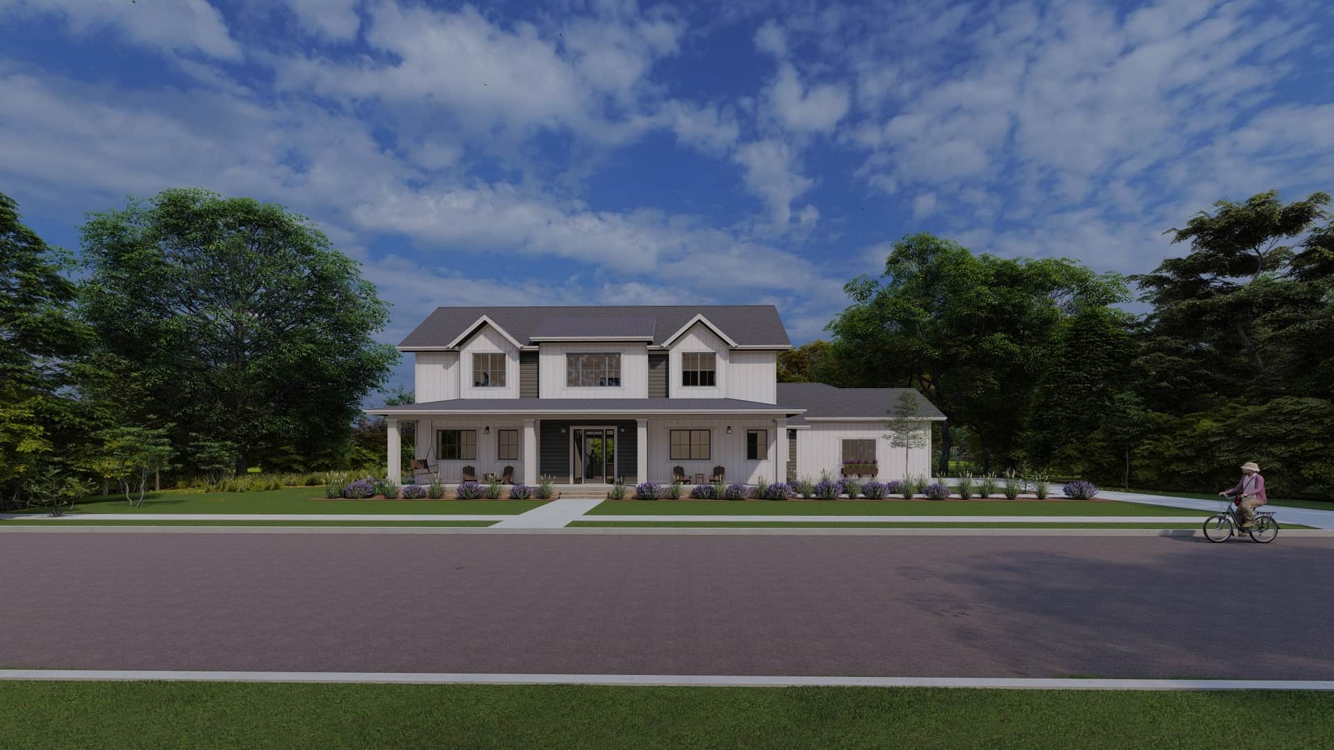 Front View of this 3-Bedroom, 4377 Sq Ft Plan - 194-1066
