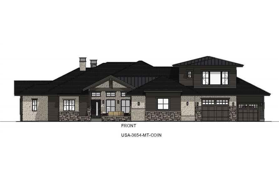 194-1067: Home Plan Front Elevation