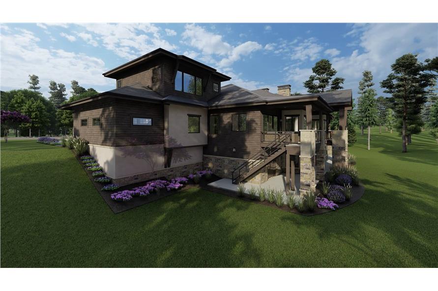 Side View of this 5-Bedroom, 6317 Sq Ft Plan - 194-1067