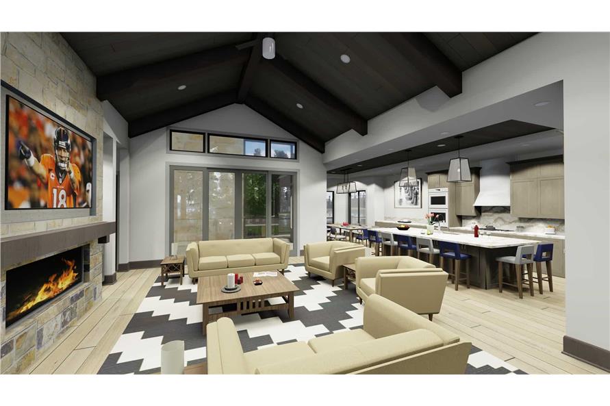 Living Room of this 5-Bedroom, 6317 Sq Ft Plan - 194-1067