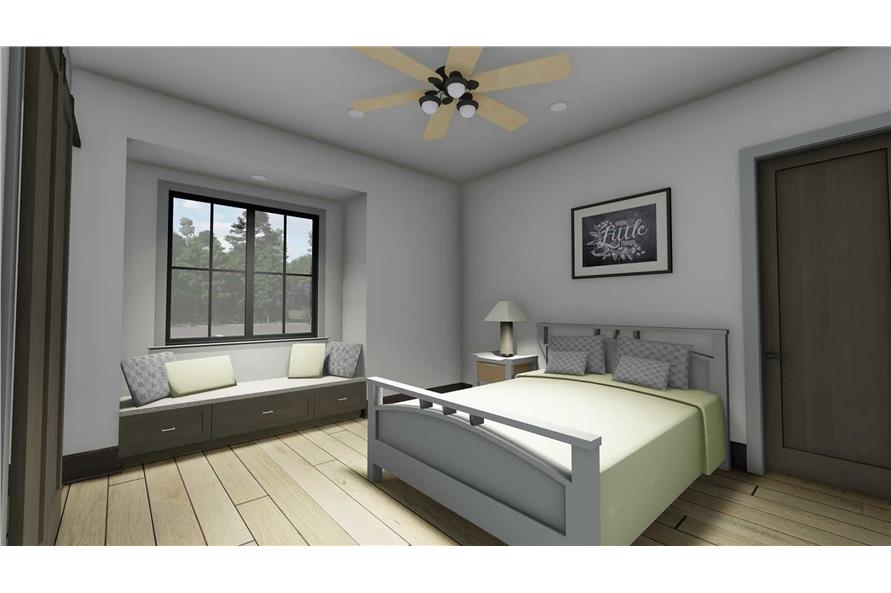 194-1067: Home Plan Rendering-Bedroom