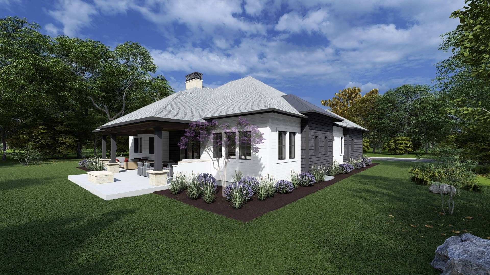 Home Plan Left Elevation of this 3-Bedroom,2537 Sq Ft Plan -194-1075