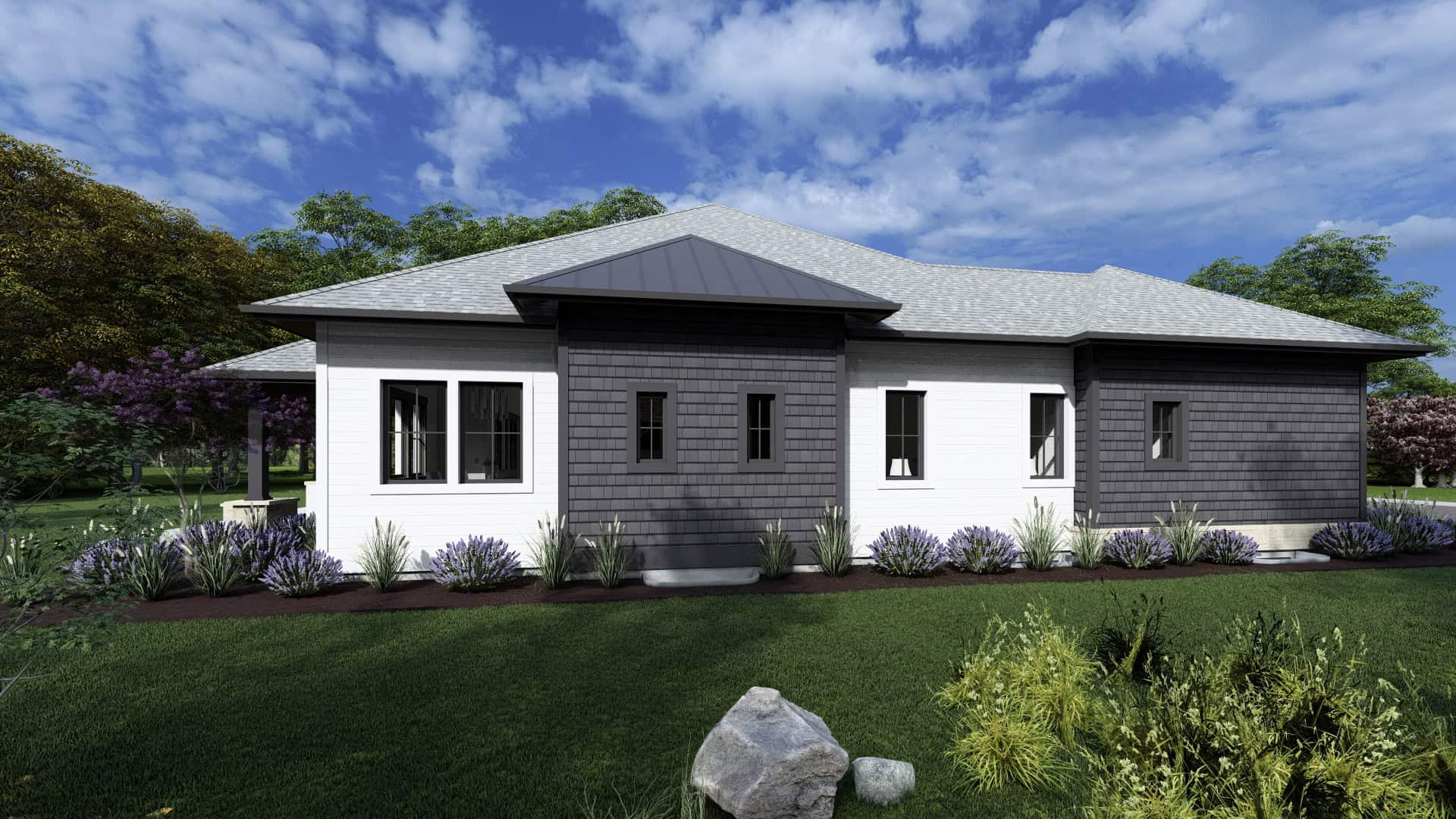 Home Plan Left Elevation of this 3-Bedroom,2537 Sq Ft Plan -194-1075