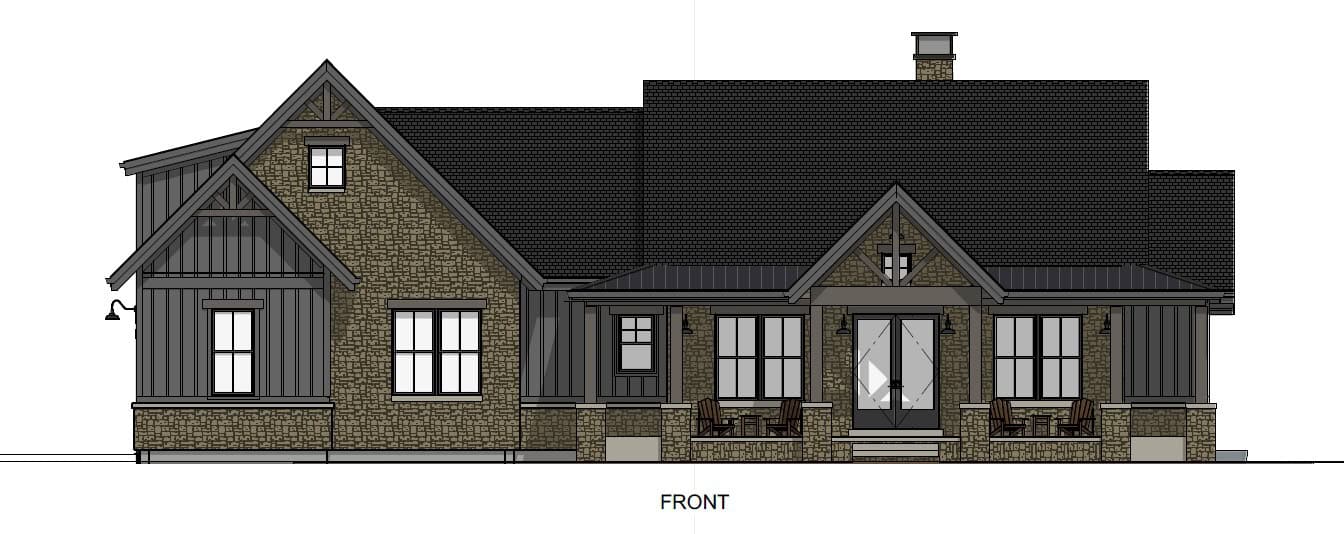 Home Plan Front Elevation of this 3-Bedroom,2728 Sq Ft Plan -194-1076
