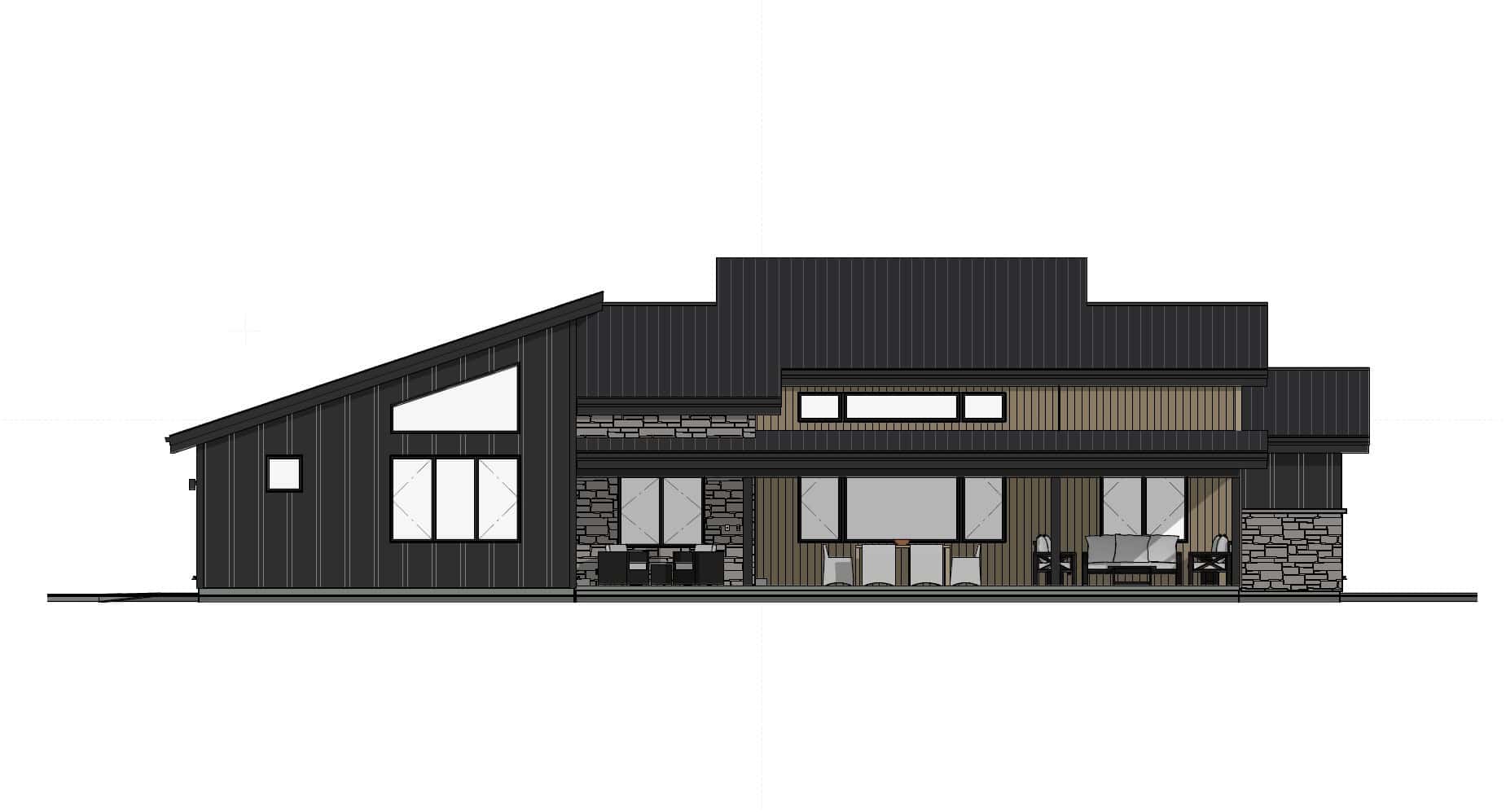 Home Plan Rear Elevation of this 3-Bedroom,2589 Sq Ft Plan -194-1078
