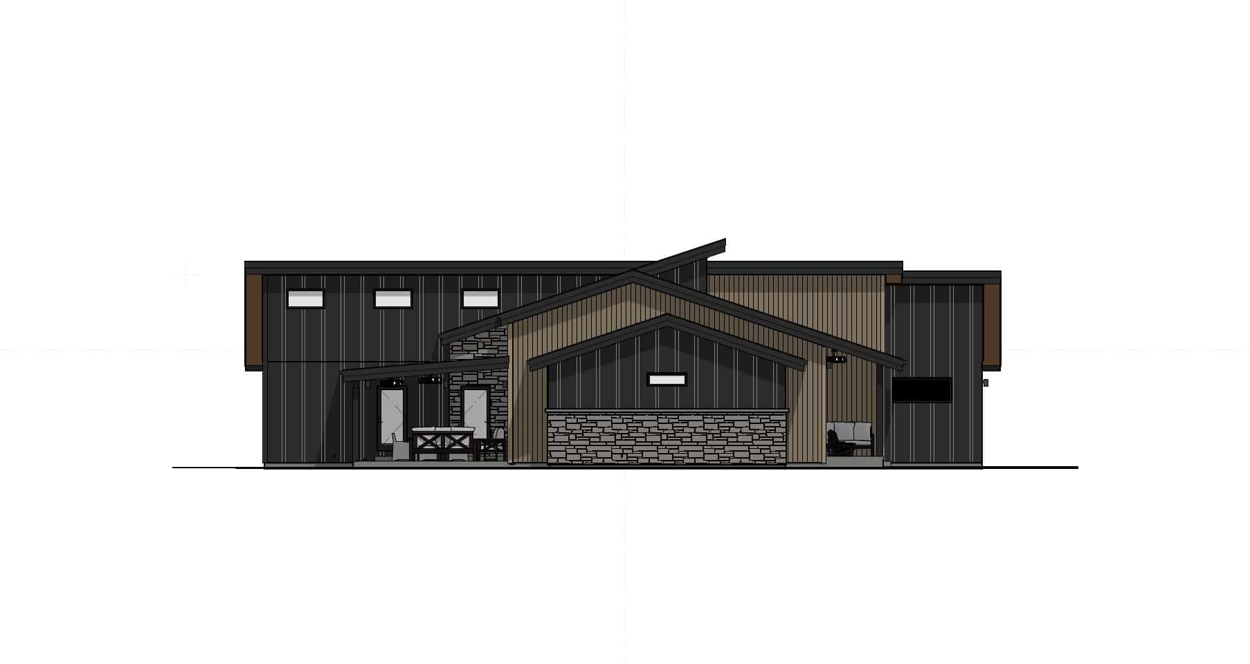 Home Plan Left Elevation of this 3-Bedroom,2589 Sq Ft Plan -194-1078