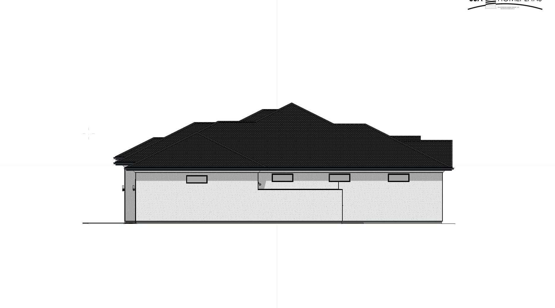 Home Plan Right Elevation of this 3-Bedroom,2624 Sq Ft Plan -194-1079