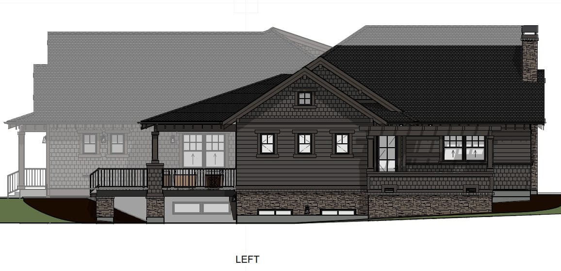 Home Plan Left Elevation of this 2-Bedroom,2693 Sq Ft Plan -194-1080