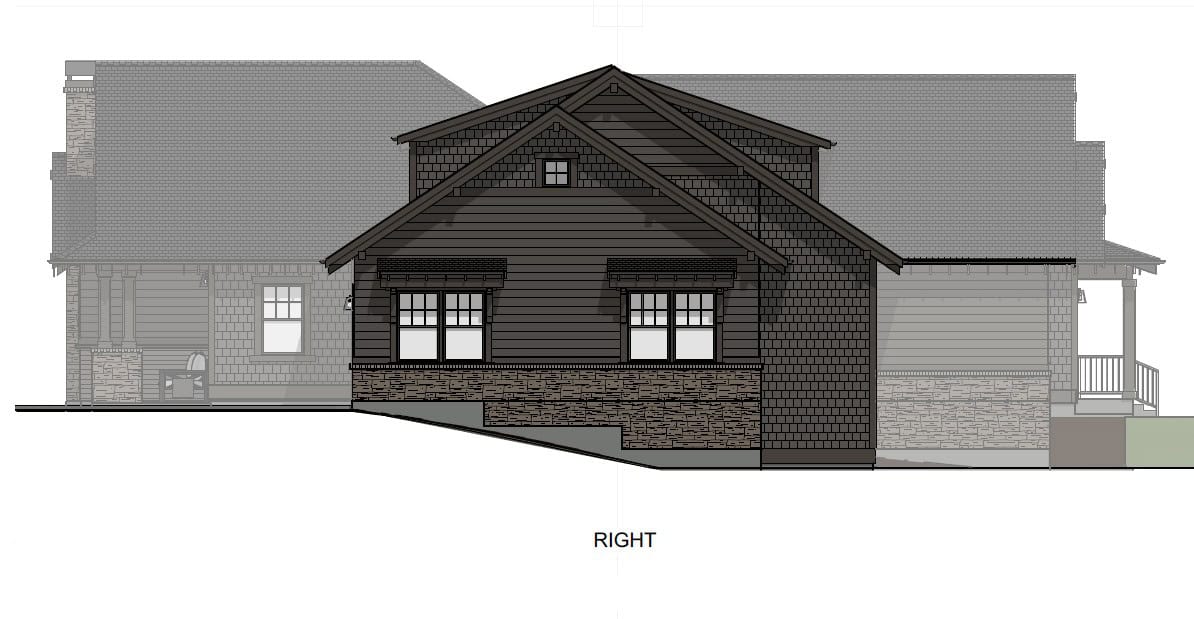 Home Plan Right Elevation of this 2-Bedroom,2693 Sq Ft Plan -194-1080