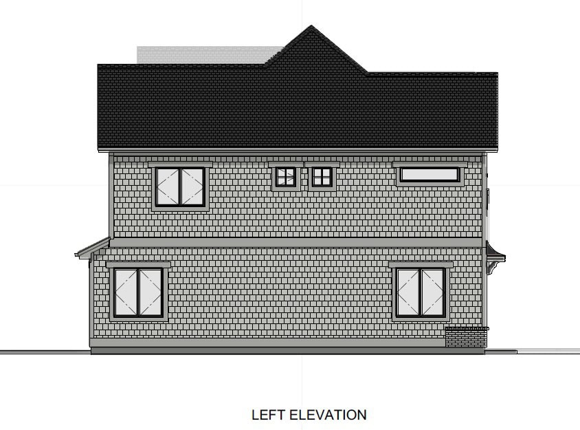 Home Plan Left Elevation of this 4-Bedroom,3437 Sq Ft Plan -194-1081