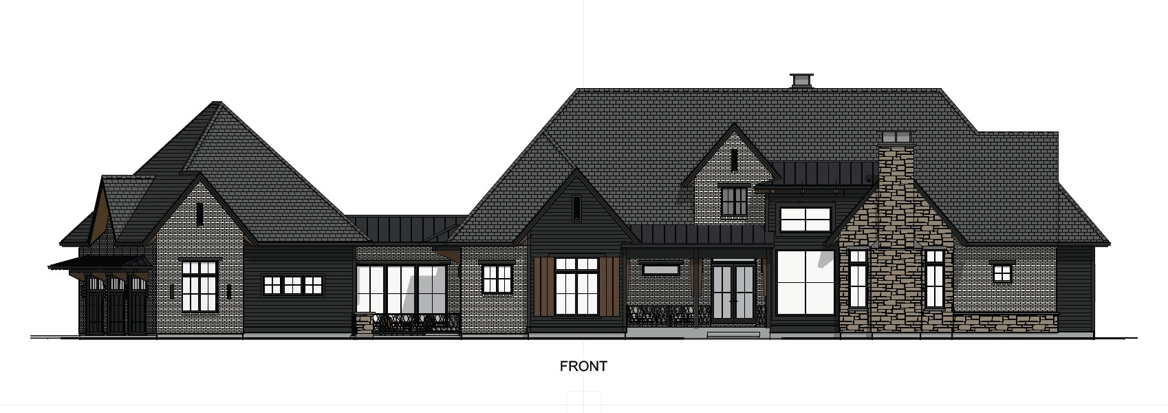 Home Plan Front Elevation of this 2-Bedroom,3536 Sq Ft Plan -194-1082