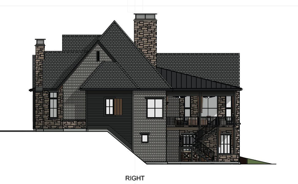 Home Plan Right Elevation of this 2-Bedroom,3536 Sq Ft Plan -194-1082